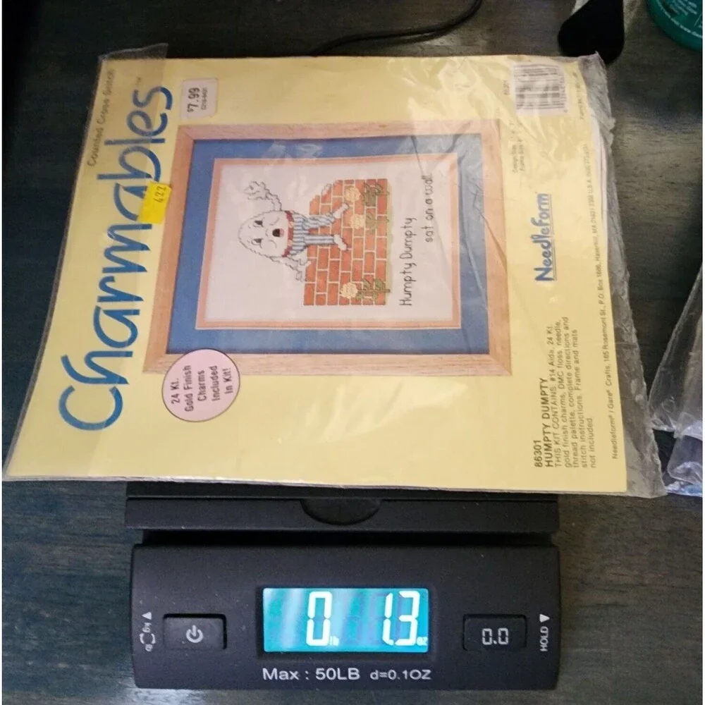 Needleform Charmables Counted Cross Stitch Humpty Dumpty 86301 Kit -Vintage